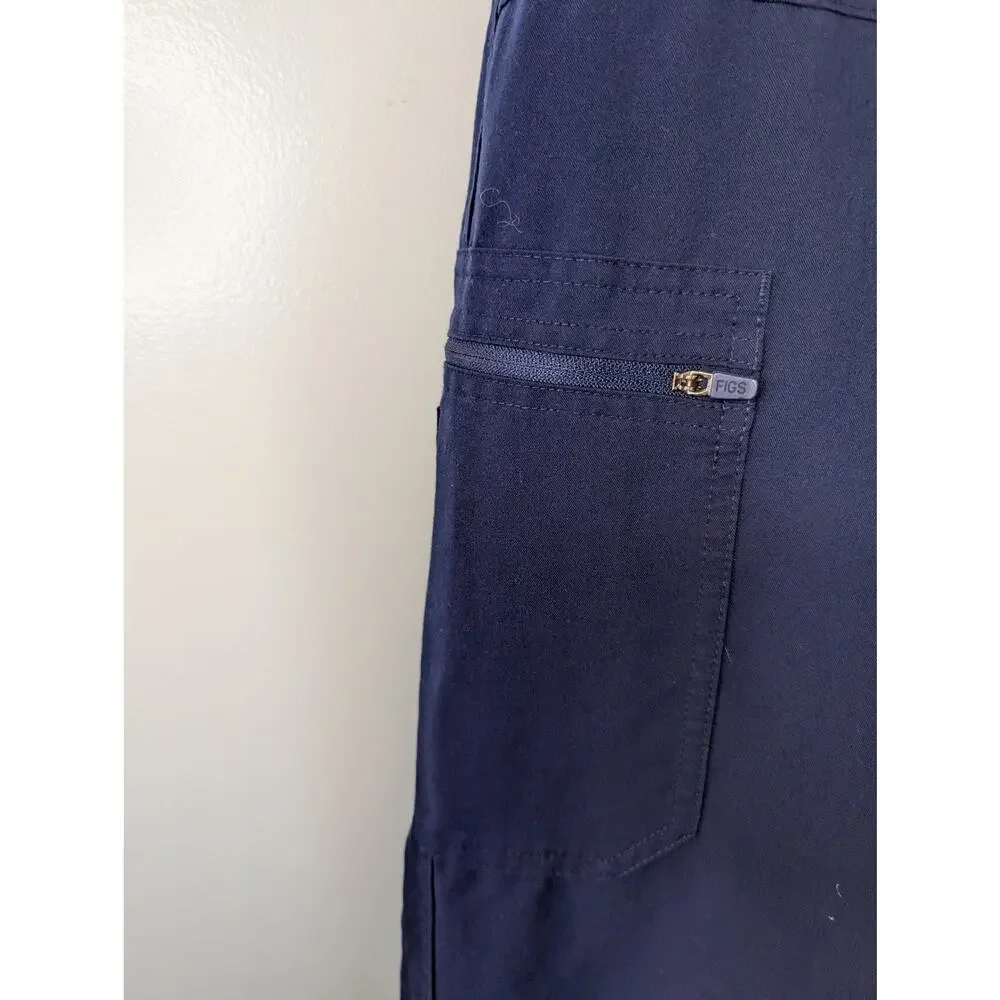 FIGS Technical Collection Scrub Pants Lot of 2 Navy Blue Drawstring XXL AS IS